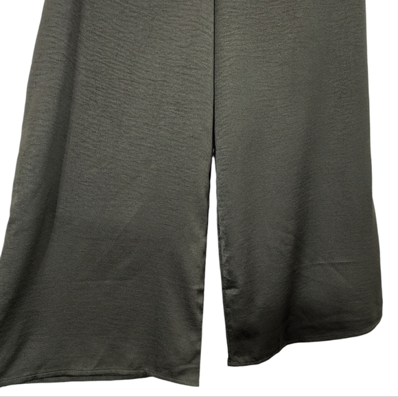 XTRIBE Olive Green Wide Leg Dress Pants Size Small | Minimalist Chic - Picture 9 of 10